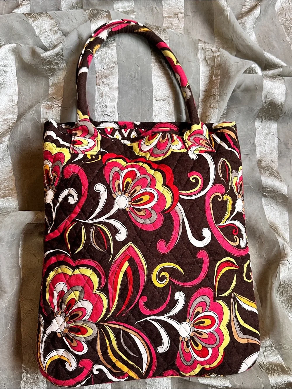 Y2K Vera Bradley Puccini Brown Floral Tote